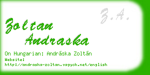 zoltan andraska business card