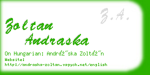 zoltan andraska business card